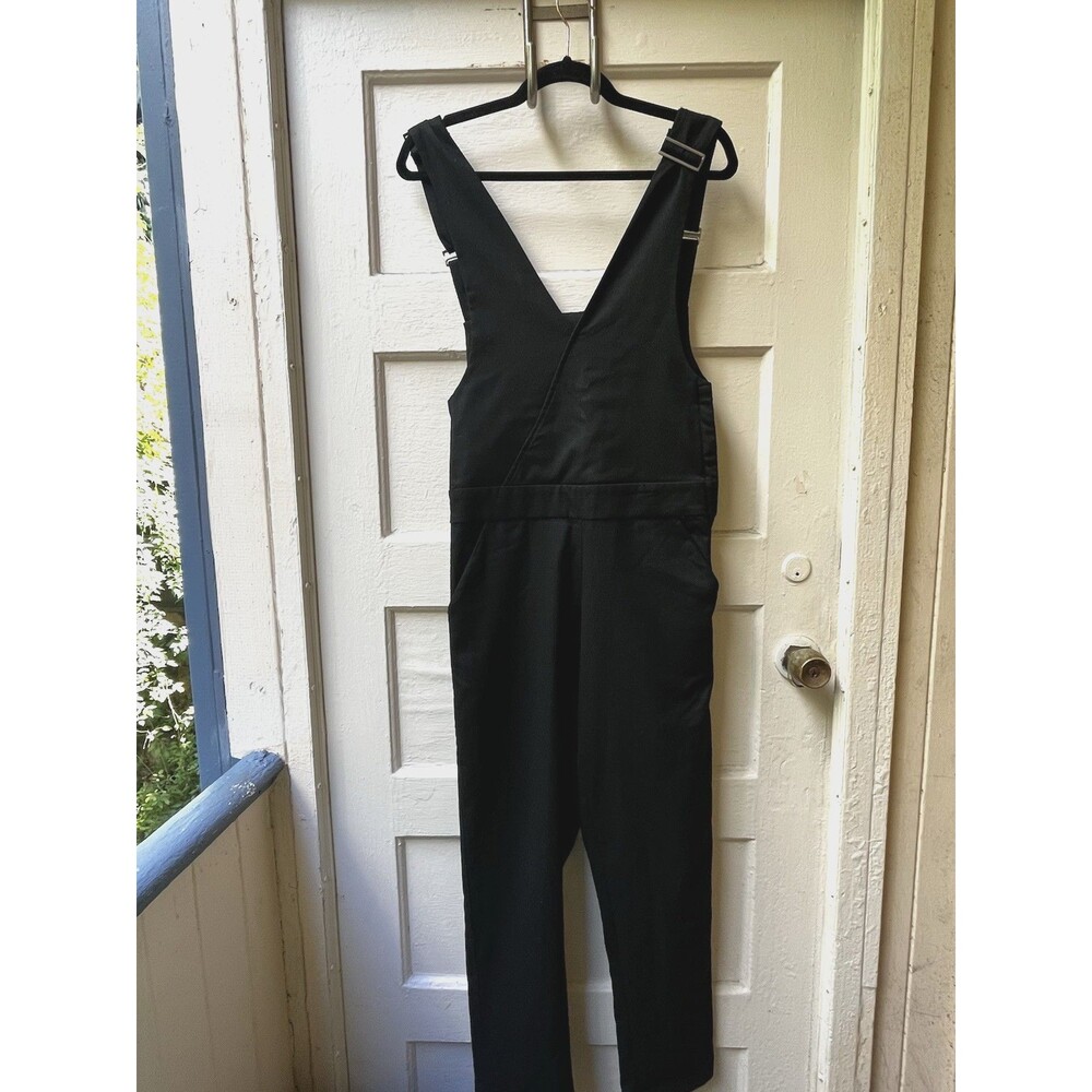 Bridge & Burn Jumpsuit Sz Sm Black Sleeveless Utilitarian Minimalist Academic